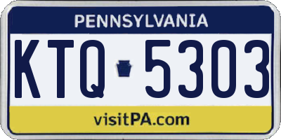 PA license plate KTQ5303