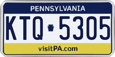 PA license plate KTQ5305