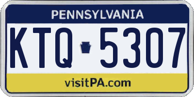 PA license plate KTQ5307