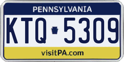 PA license plate KTQ5309