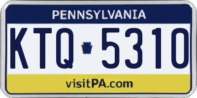 PA license plate KTQ5310
