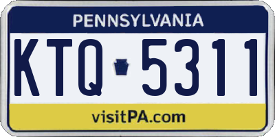PA license plate KTQ5311