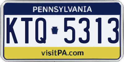 PA license plate KTQ5313