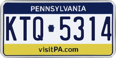 PA license plate KTQ5314