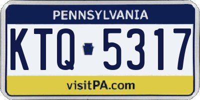 PA license plate KTQ5317