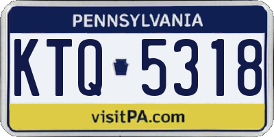 PA license plate KTQ5318