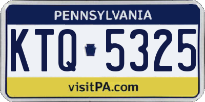 PA license plate KTQ5325