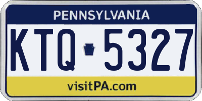 PA license plate KTQ5327