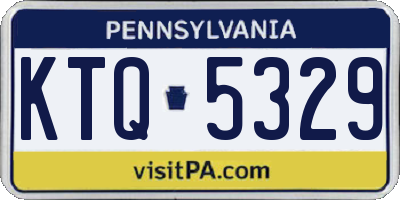 PA license plate KTQ5329