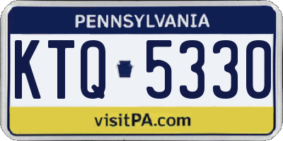 PA license plate KTQ5330