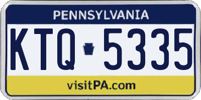 PA license plate KTQ5335