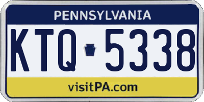 PA license plate KTQ5338