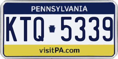 PA license plate KTQ5339
