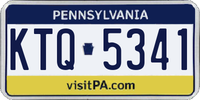 PA license plate KTQ5341