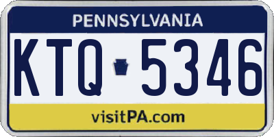 PA license plate KTQ5346