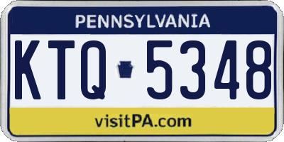 PA license plate KTQ5348