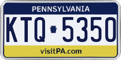 PA license plate KTQ5350