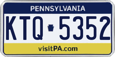 PA license plate KTQ5352
