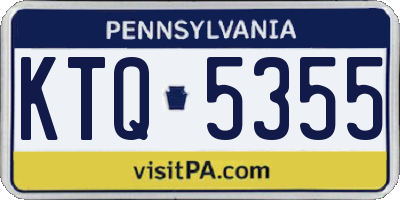 PA license plate KTQ5355