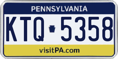 PA license plate KTQ5358