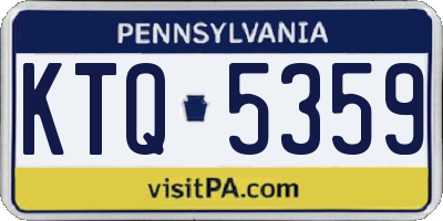 PA license plate KTQ5359