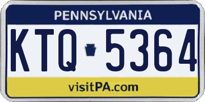 PA license plate KTQ5364