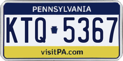 PA license plate KTQ5367