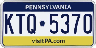 PA license plate KTQ5370