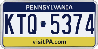 PA license plate KTQ5374