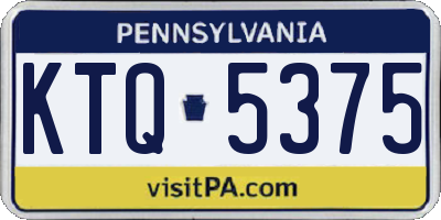 PA license plate KTQ5375