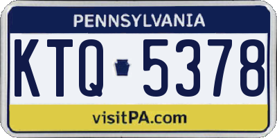 PA license plate KTQ5378
