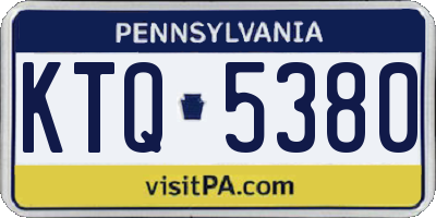 PA license plate KTQ5380