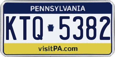 PA license plate KTQ5382