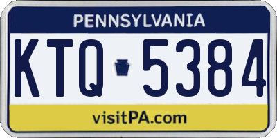 PA license plate KTQ5384