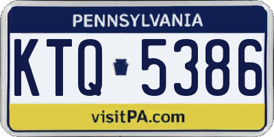 PA license plate KTQ5386