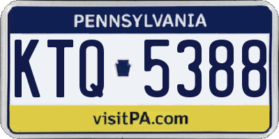 PA license plate KTQ5388