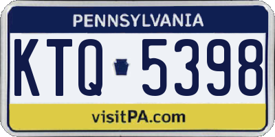PA license plate KTQ5398
