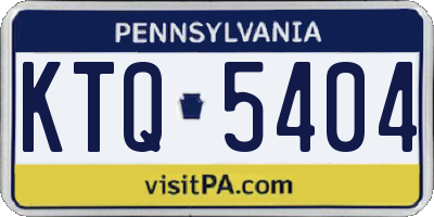 PA license plate KTQ5404