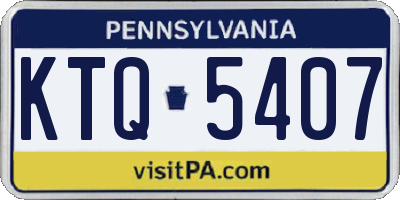 PA license plate KTQ5407