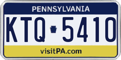 PA license plate KTQ5410