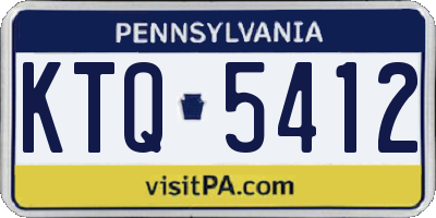 PA license plate KTQ5412