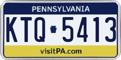 PA license plate KTQ5413