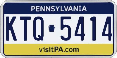PA license plate KTQ5414
