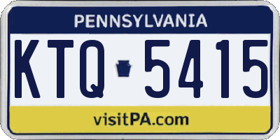 PA license plate KTQ5415