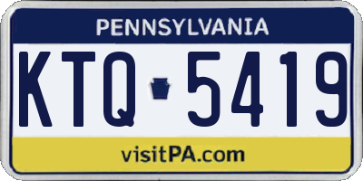 PA license plate KTQ5419