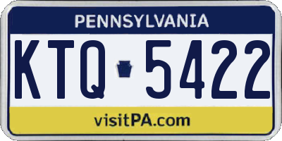 PA license plate KTQ5422