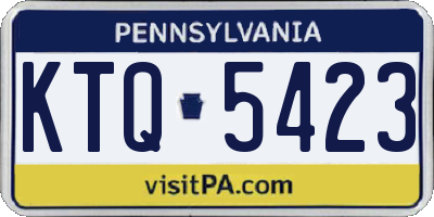 PA license plate KTQ5423