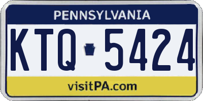 PA license plate KTQ5424