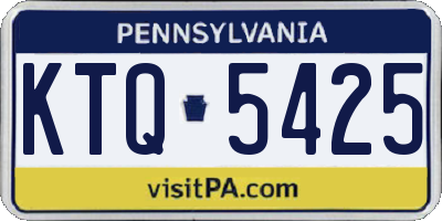 PA license plate KTQ5425