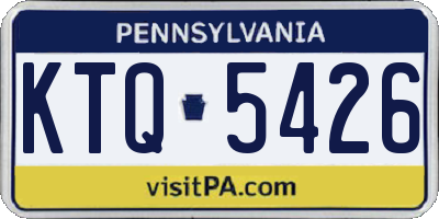 PA license plate KTQ5426